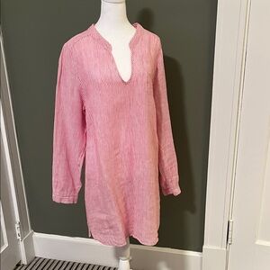 Pink Striped shirt dress by Hiho